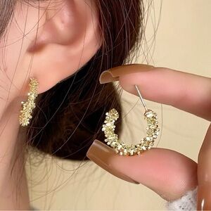 Gold hoop earrings